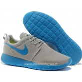 Nike Roshe Run pour Homme Grise Light Bleu Mesh Nike Roshe Run Daim Grossiste Chaussure