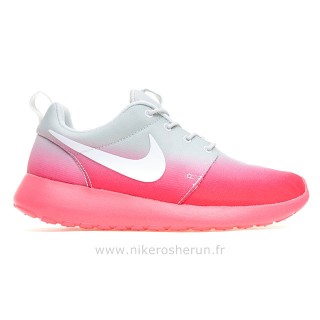 Nike Femme Roshe Run Imprimer Grau-Rose Nike Vente Privee