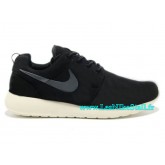 Chaussures Nike Roshe Run Mesh Homme Noir Bleu Soldes Chaussures