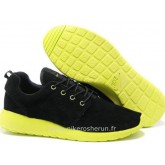 Nike Roshe Run pour Homme Noir Jaune Basket Running