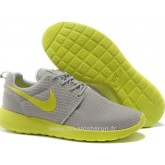 Nike Roshe Run pour Femme Grise Jaune Citron Mesh Roshe Run Courir Boutique Paris