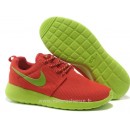 Nike Roshe Run pour Femme Rouge Vert Mesh Roshe Run Femme Recrutement France